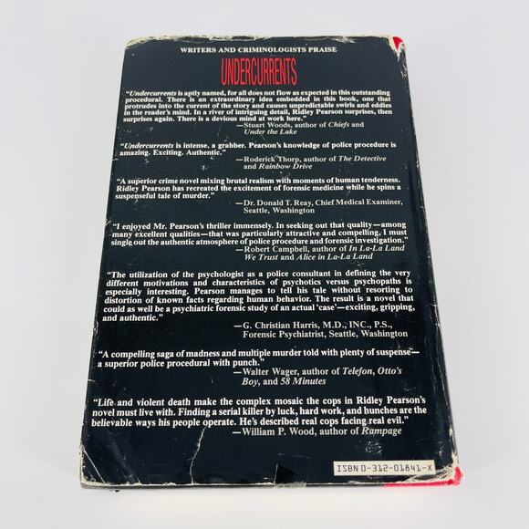 Undercurrents, a hardcover novel / book by Ridley Pearson - Good Used Condition - Picture 8 of 13